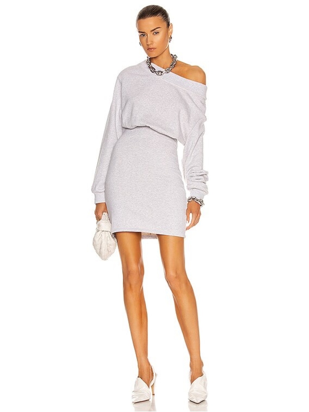 RTA SIZE S Rachele Dress MINI Light Heather sweatshirt